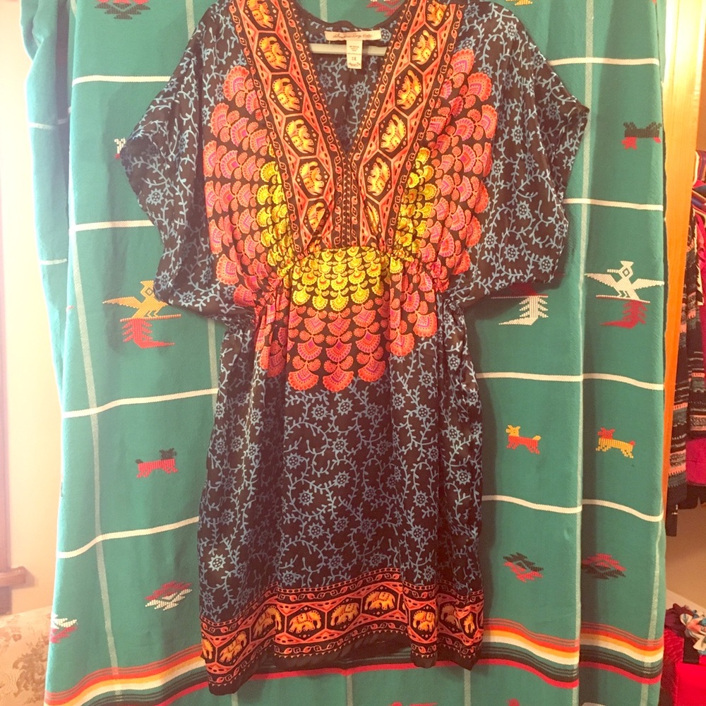 1X American Rag multi Elephant Print Dress